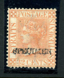 STRAITS SETTLEMENTS: Sc.#17S * "SPECIMEN", VF, OG, SCARCE! Scott #17S ...