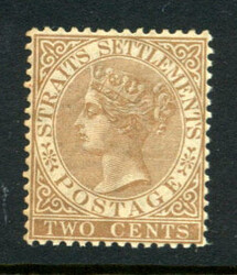 STRAITS SETTLEMENTS: Sc.#10 * VF, OG, CHOICE! Scott #10, Value $60