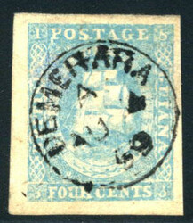 BRITISH GUIANA: Sc. #10b O SUPERB, CDS, sf, RARE! Signed. Scott #10b, ...