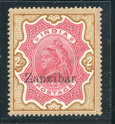 ZANZIBAR: Sc. #14 * VF, OG, CHOICE! Scott #14, Value $130