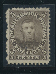 NEW BRUNSWICK: Sc.#5 (*) SUPERB unused EXT.RARE GEM! Ex. Lichtenstein ...