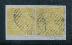 NEW BRUNSWICK: Sc.#2 O SUPERB pair tied to piece, RARE QUALITY. Ex. ...