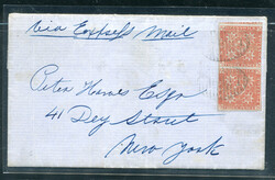 NEW BRUNSWICK: Sc.#1 [C] SUPERB pair tied to cover, RARE. Ex. ...