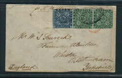 NOVA SCOTIA: Sc.#3, #5 pair [C] STUNNING cover/front to the UK. ...