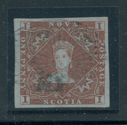 NOVA SCOTIA: Sc.#1 O SPECTACULAR used example, SUPERB RARE GEM. With ...