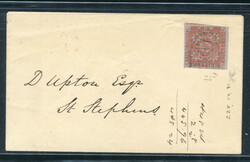 NEW BRUNSWICK: Sc.#1 [C] SUPERB example tied to cover by #1 in grid, ...