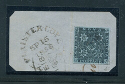 NOVA SCOTIA: Sc.#3 O SUPERB example tied to piece, dated (SP. 15, ...