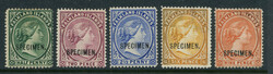 FALKLAND ISL.: Sc.#9S/17S * "SPECIMEN" Set of 5, VF, OG, RARE!  Scott ...