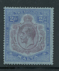 MALTA: Sc.#72var.(SG.#103e) * "Broken Scroll Lines" VF, VLH, SCARCE! ...