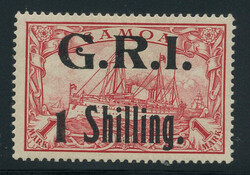 SAMOA: Sc.#110a * "1 Shilling" SUPERB, VLH, EXT. RARE GEM! Only 35 ...