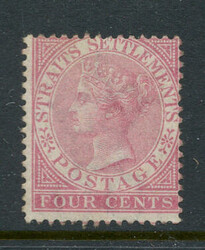 STRAITS SETTLEMENTS: Sc.#10b * VF, LH, CHOICE! Scott #11, Value $87