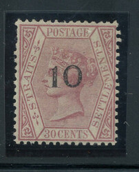 STRAITS SETTLEMENTS: Sc.#23 * VF, OG, RARE! Scott #23, Value $925