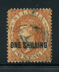 ST. LUCIA: Sc.#23 O CHOICE, VF, SCARCE! Scott #23, Value $190