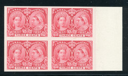 CANADA: Sc.#53P "Plate Proof" Block of 4, SUPERB, CHOICE! Scott #53P, ...