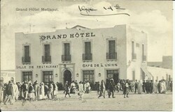 Tunisia Sc#66 postcard view "Grand Hotel" Matlaoui 1909 to USA