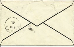 US 3cent Banknote Albany N.Y. - Shield - mourning envelope backstamp