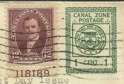 Canal Zone Panama - postal envelope Sc#U8 uprated Sc#109a(wet ...