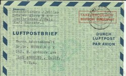 Germany AEROGRAMME HG:FG7 Zweibbrucken 06/10/52 to USA