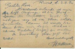 Estonia Sc#56 Tallinn 3/IX/20 machine cancel Transatlantic postcard ...