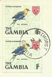 Gambia SG#240(x2) Bathurst 2/FE/67 Airmail to USA
