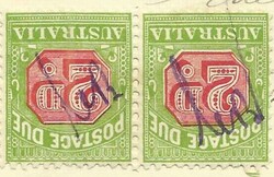 POSTAGE DUE SG#D106(x2) Invalad use of revenue from Sydney ...