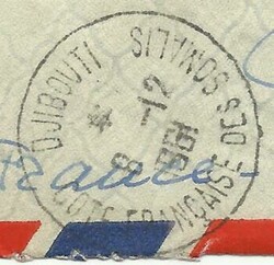 Somali Coast Sc#281(x2)#280,#279 Djabouti 8/12/1961 Airmail to France ...