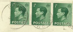 Great Britain SG#457(x5) Birmingham 12/JUN/1937 machine & handstamp ...