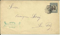 Bolivia Postal Envelope HG:B11 Cambio...La Paz 10/FEB/1914, ...