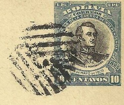 Bolivia Postal Envelope HG:B11 Cambio...La Paz 10/FEB/1914, ...