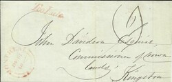 Canada Stampless Montreal TOO LATE DE/16/1842 to Kingston