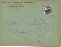 Germany WWI Occupation BELGIUM Sc#N16(single frank) Brussells