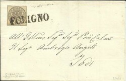 Italy ROMAN STATES Sc#5c(gray brown paper) FOLIGNO