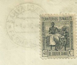Spanish Guinea Sc#271(single frank) Santa Isabela 4/JUN/45 WWII ...