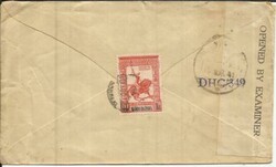 Portuguese India Sc#445(single frank) Margao 10/AGO/41 WWII Censor to ...