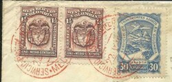 Colombia SCADTA-Sc#C42 with COLOR DOR VARIETY-under plane,also ...