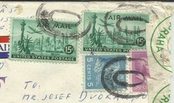 Czechoslovakia OFFICIALLY SEALED Prag 15/X/55 Registered Airmail from ...