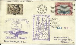 CANADA AAMC#2191 & USA CAM25 Dual First Flights Scarce Combo Miami ...