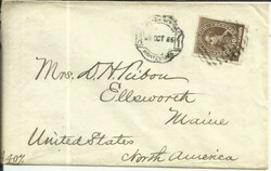 Uruguay Sc#66(single frank) Montevideo 8/OCT/85 to USA, opened rough, ...