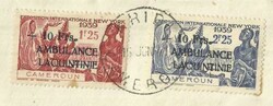 French Cameroun SEMIPOSTALS Sc#B16,#B17(stamps cat-$30 each) KRIBI ...