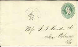 Alabama - Autaugaville (Autauga Co) 3c Wash postal envelope, ...