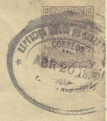 Nicaragua postal envelope HG:B41 ABR/20/1898 to Paris,France via New ...