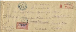 Indo-China Sc#133(single frank) Saigon 20/1/30 Registered to India, ...