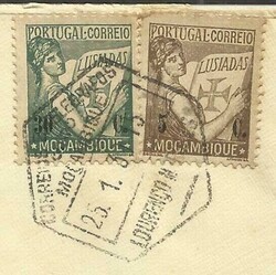 Mozambique LUSIADS Sc#256,#252 Lourenco Marques 25/1/39 "Radio" C/C ...