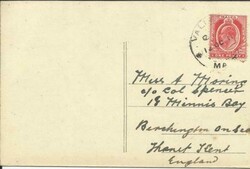 Malta SG#49(single frank) Valletta 12/OC/11 postcard view "Iurhs ...