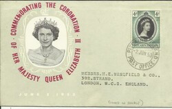 Pitcairn Island SG#17 CORONATION First Day 2/JUN/53 Illustrated ...
