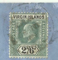 British Virgin Islands SG#76(single frank)OHMS Env. Roadtown Tortola ...