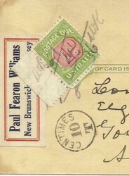 Australia POSTAGE DUE SG#D106 manu1/4/36 postalcard #UX27 uprated ...