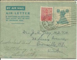 India British AEROGRAMME HG:FG3 uprated SG#313 Used after Republic ...