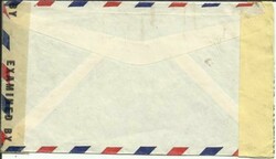 Cameroun Sc#291(pair)#204(pair) DUALA 7/IX/44 TRANS-ATLANTIC AIRMAIL ...