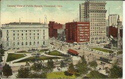 US CLEVELAND OHIO postcard view "General View of Public Square" ...